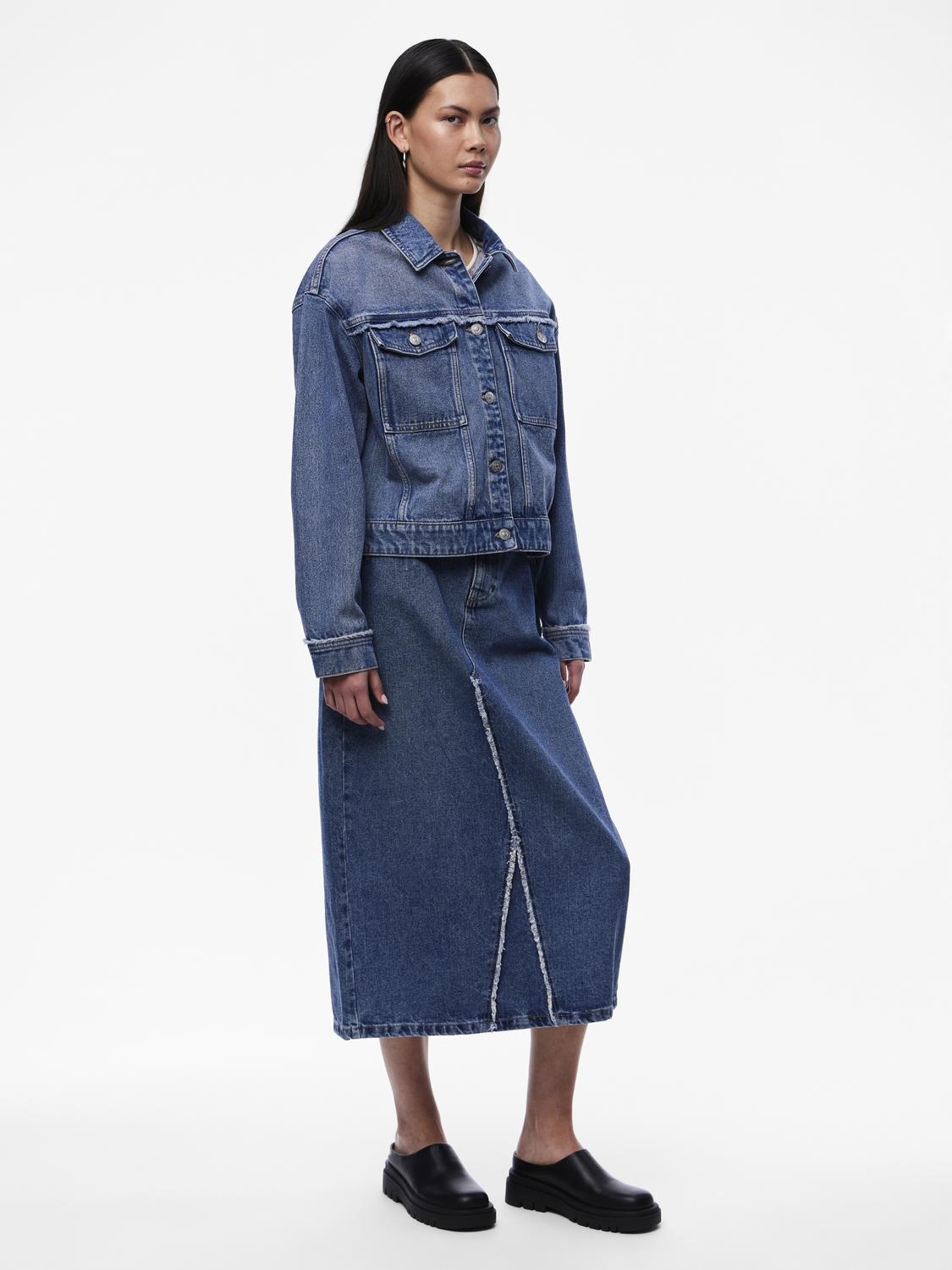 PCALFI Jacket - Medium Blue Denim